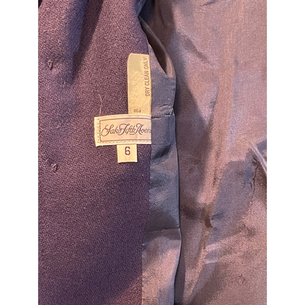 Saks Fifth Avenue Kids Vintage Navy Blue Blazer Gold Buttons Size 6 Formal Coat - Picture 3 of 7